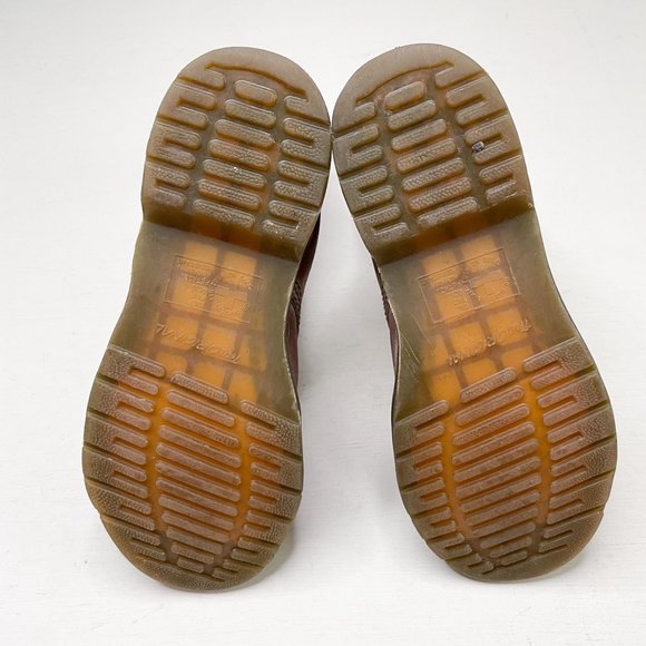 Dr. Martens Brown Distressed Leather Triumph Tall Lace Up Fold Over Boot Size 7 - Picture 11 of 12